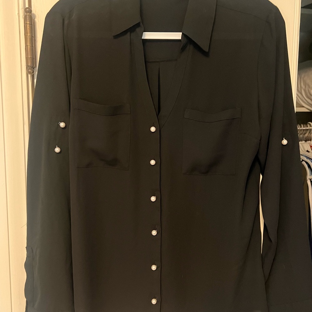 Express Portofino Black Slim Shirt